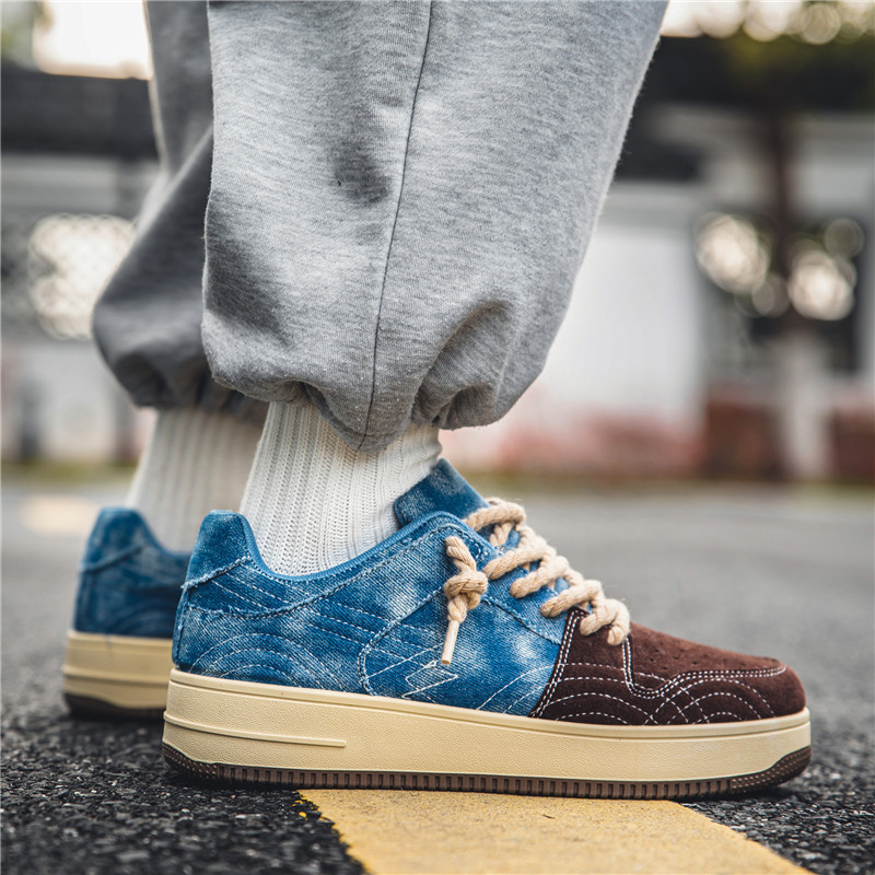 Pantofi de pânză pentru bărbați, la modă de primăvară, pantofi vulcanizați din denim vintage, espadrile pentru bărbați, cu platformă confortabilă, pantofi casual pentru bărbați, 2023