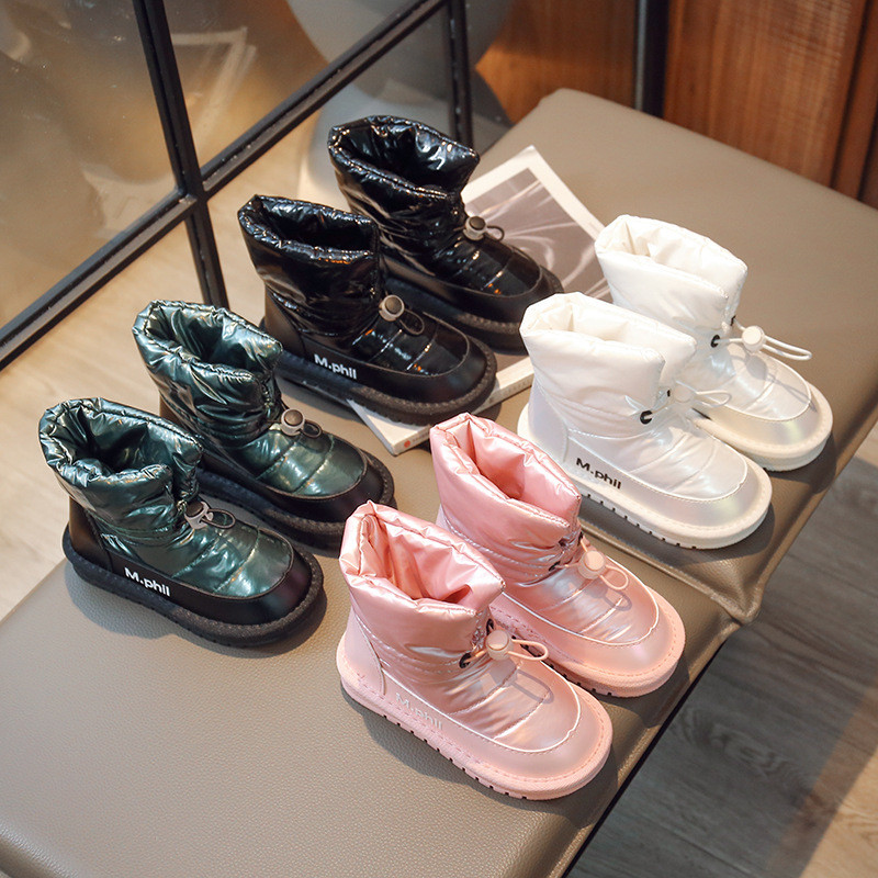 Nove zimske korejske tople i debele vodootporne protuklizne čizme za dječake, jednobojne klasične ružičaste čizme za djevojčice, dječje modne gležnjače