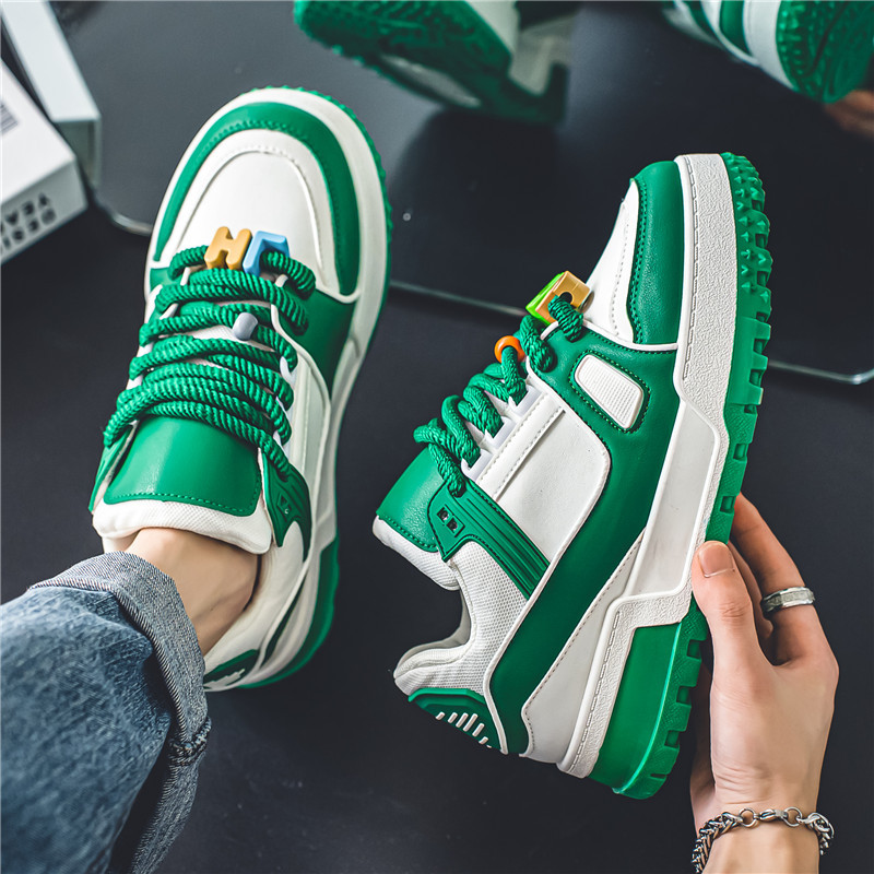 2023 m. ruduo Naujos platformos sportbačiai Vyriški madingi žali laisvalaikio batai vyrams prabangūs dizainerių riedlenčių batai Man tênis masculino