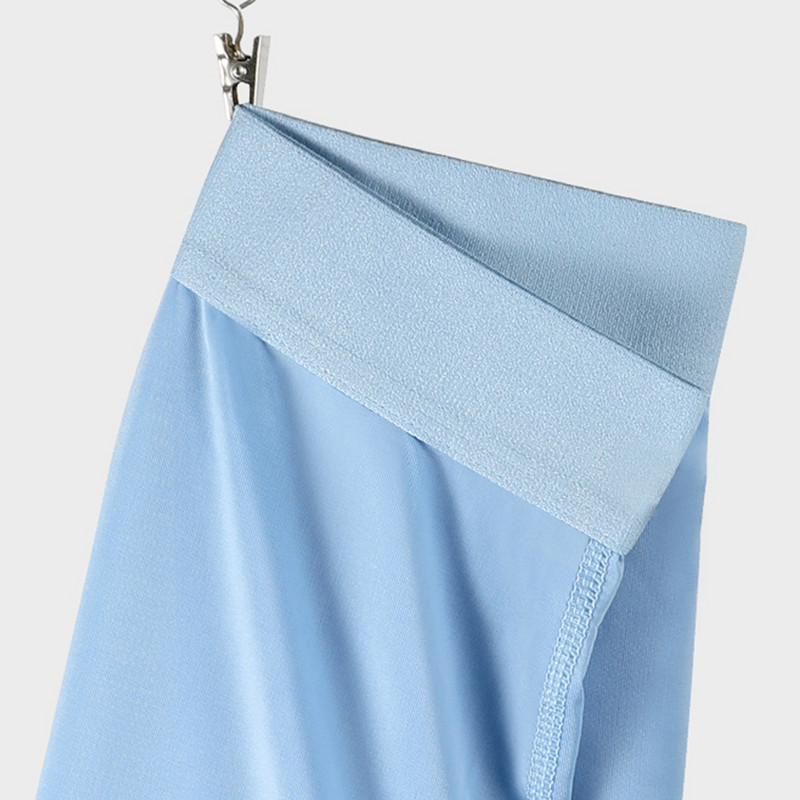 Slip boxer din mătase de gheață Slip boxer lung pentru bărbați Chiloți sport Chiloți respirabili pentru bărbați Lenjerie de corp lungă fără sudură Lenjerie de corp pentru bărbați