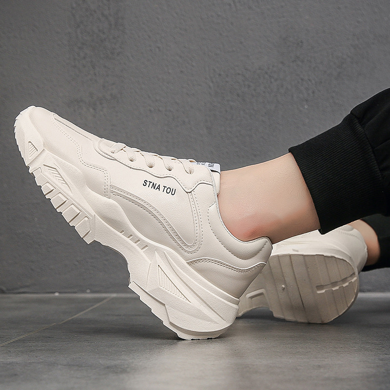 Pantofi grosi, pantofi de modă pentru bărbați, alb, pantofi casual pentru bărbați, pantofi vulcanizați cu platformă de toamnă, Zapato Para Hombre 2023, nou cald