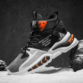 Jesenske muške vanjske visoke tenisice Vodootporne kožne tenisice Muška platforma Ležerna sportska obuća Muške tenisice Cipele Veličina 45