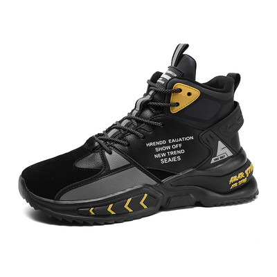 Jesenske muške vanjske visoke tenisice Vodootporne kožne tenisice Muška platforma Ležerna sportska obuća Muške tenisice Cipele Veličina 45