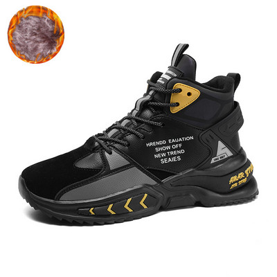 Jesenske muške vanjske visoke tenisice Vodootporne kožne tenisice Muška platforma Ležerna sportska obuća Muške tenisice Cipele Veličina 45