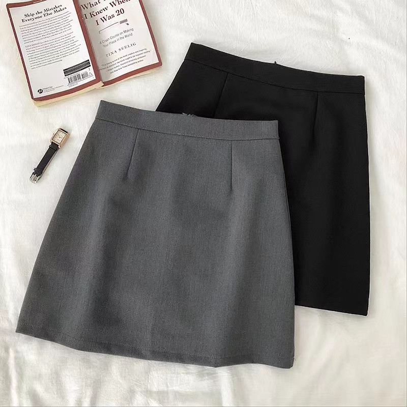 Ženska mini suknja s patentnim zatvaračem visokog struka, kratke hlače jesen 2023. Novi korejski paket Hip Protuklizna šik modna ležerna odjeća za uredske dame