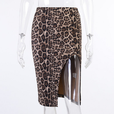 2021 Fusta ocazională pentru femei Isinbobo Fuste sexy cu talie înaltă Femei Rochie scurtă Y2k Rochii scurte din piele de șarpe leopard Kpop Slim Suede