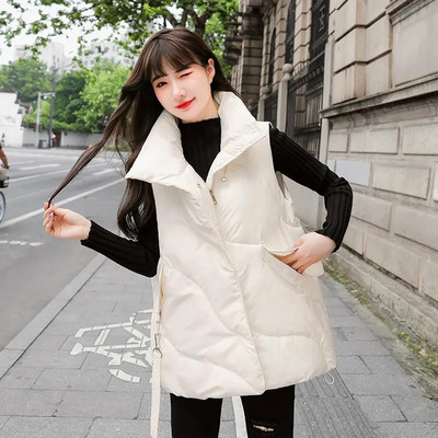 Nová kórejská verzia z roku 2023, módna dámska bavlnená vesta bez rukávov, voľná vesta, dámska tielko