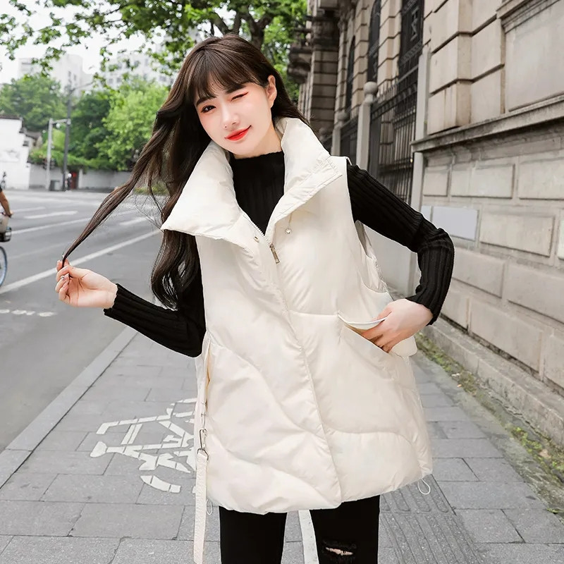 Nová kórejská verzia z roku 2023, módna dámska bavlnená vesta bez rukávov, voľná vesta, dámska tielko