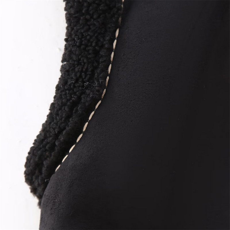 UNIZERA2023 Vestă de iarnă pentru femei, ocazională, fără mâneci, deschisă în față, cu fleece periat și maiou brodat cu umeri caldi