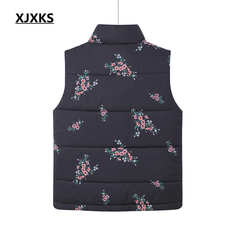 XJXKS 2023. Jesen Zima Novi visokokvalitetni ženski kardigan bez rukava s patentnim zatvaračem Labavi prekomjerni modni print