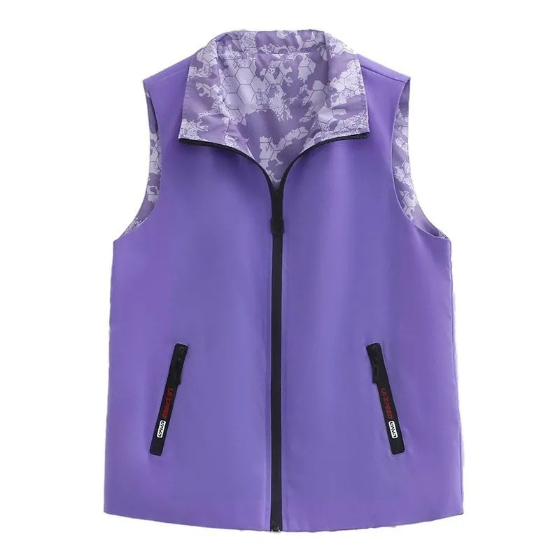 Moteriška dvipusė liemenė Naujos mados pavasario rudens paltai be rankovių trumpa striukė Liemenė, moteriška laisvalaikio viršūnė Chaleco Mujer 4XL