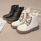 Cizme scurte pentru fete noi versatile moale 2023 cizme prințesă dulce stil britanic drăguț primăvară toamnă iarnă PU pantofi copii