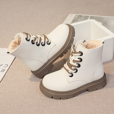 Cizme scurte pentru fete noi versatile moale 2023 cizme prințesă dulce stil britanic drăguț primăvară toamnă iarnă PU pantofi copii