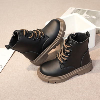 Cizme scurte pentru fete noi versatile moale 2023 cizme prințesă dulce stil britanic drăguț primăvară toamnă iarnă PU pantofi copii