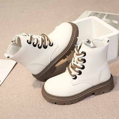 Cizme scurte pentru fete noi versatile moale 2023 cizme prințesă dulce stil britanic drăguț primăvară toamnă iarnă PU pantofi copii