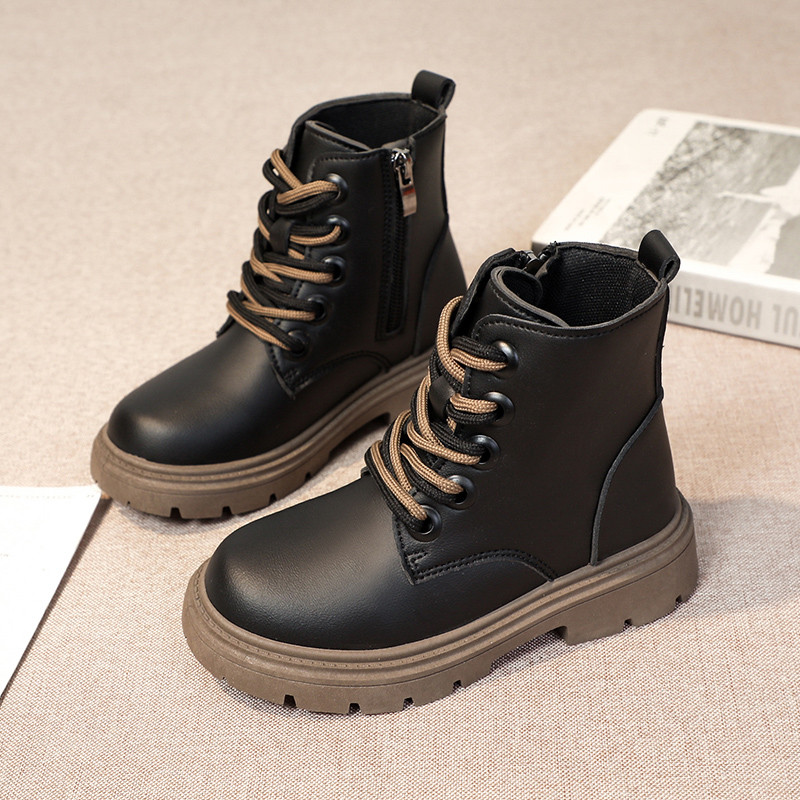 Cizme scurte pentru fete noi versatile moale 2023 cizme prințesă dulce stil britanic drăguț primăvară toamnă iarnă PU pantofi copii