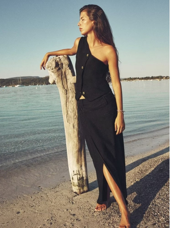 Modni ženski prsluk 2023. Ženski prsluci bez rukava Chic Ženski bijeli prsluk na jedno rame