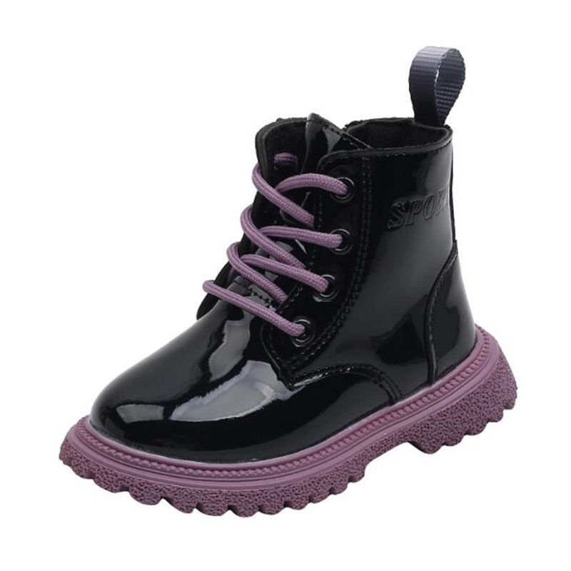 Vaikiški dizainerio batai odiniai vaikiški trumpi batai ant kulkšnies madingi suvarstyti vaikinų mergaičių laisvalaikio batai