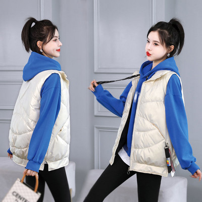 Ženski labavi modni trend, svestrani prsluk, ženski kaput 2023 = korejski student, jesen-zima, pamučni prsluk bez rukava Q369