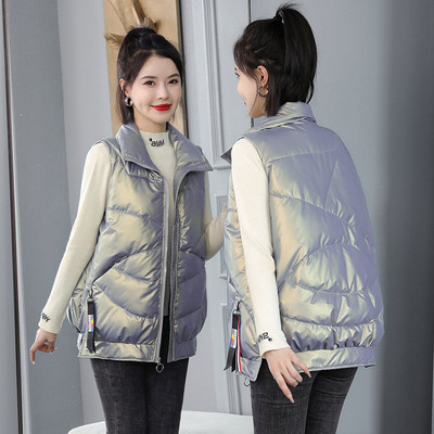 Ženski labavi modni trend, svestrani prsluk, ženski kaput 2023 = korejski student, jesen-zima, pamučni prsluk bez rukava Q369