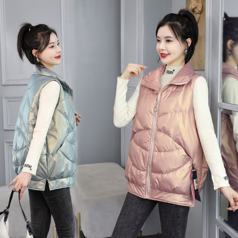 Ženski labavi modni trend, svestrani prsluk, ženski kaput 2023 = korejski student, jesen-zima, pamučni prsluk bez rukava Q369