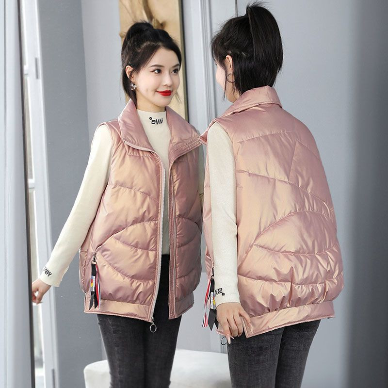 Ženski labavi modni trend, svestrani prsluk, ženski kaput 2023 = korejski student, jesen-zima, pamučni prsluk bez rukava Q369