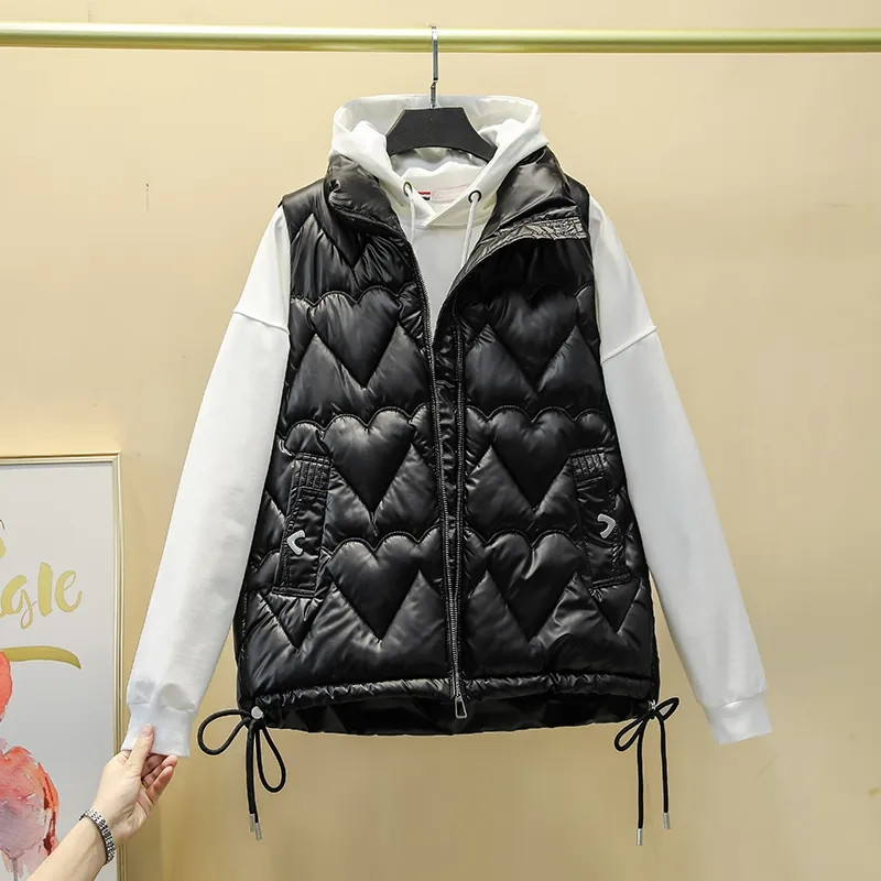 Ženska samostojeća kragna 2022. Nova kratka pamučno podstavljena jakna svijetlih boja bez rukava Ženski jesenski zimski prsluk Kaput Gornja odjeća