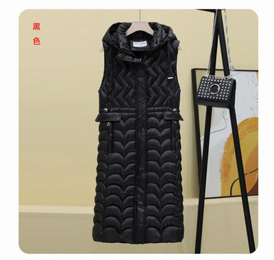 Novi Jesen Zima Ženski prsluk bez rukava Topla pufer jakna Ultra lagana srednje duga pamučna vesta Ženska vanjska odjeća Ležerne majice