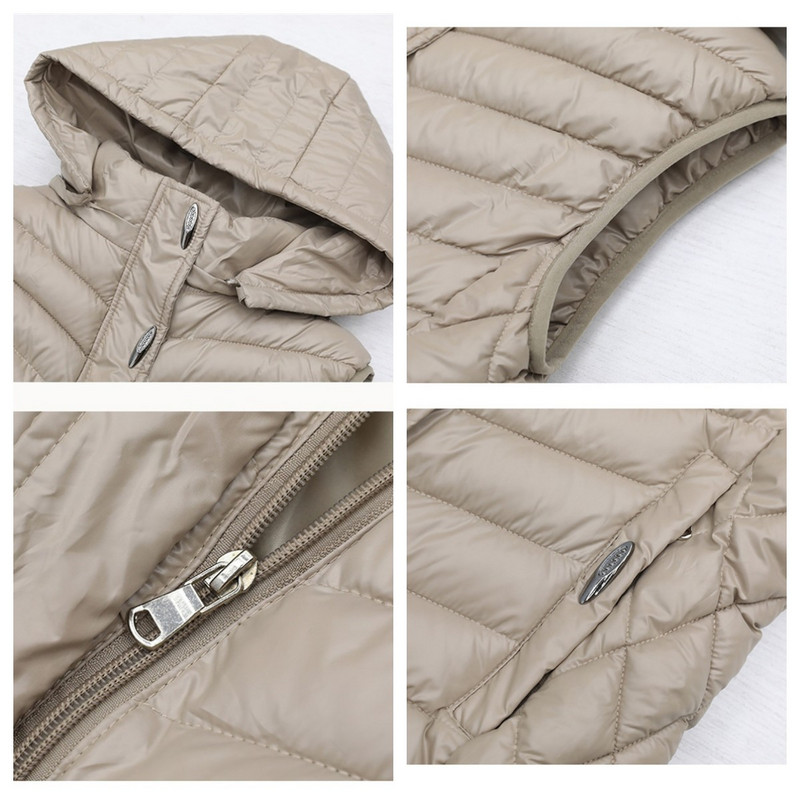 Itin lengvas, plonas medvilninės liemenės paltas, moteriškas rudeninis, žieminis, plona striukė su gobtuvu, neperpučiama vėjo, moteriška liemenė be rankovių striukės viršūnės