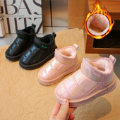 Sniego batai vaikams, 2022 m. Nauji žiemos batai su terminiais batais studentams, trumpi batai su grotelėmis, sniego batai mergaitėms G10071