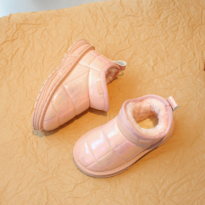 Sniego batai vaikams, 2022 m. Nauji žiemos batai su terminiais batais studentams, trumpi batai su grotelėmis, sniego batai mergaitėms G10071