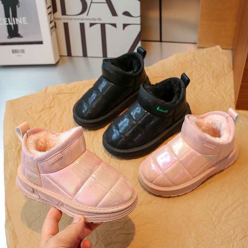 Sniego batai vaikams, 2022 m. Nauji žiemos batai su terminiais batais studentams, trumpi batai su grotelėmis, sniego batai mergaitėms G10071