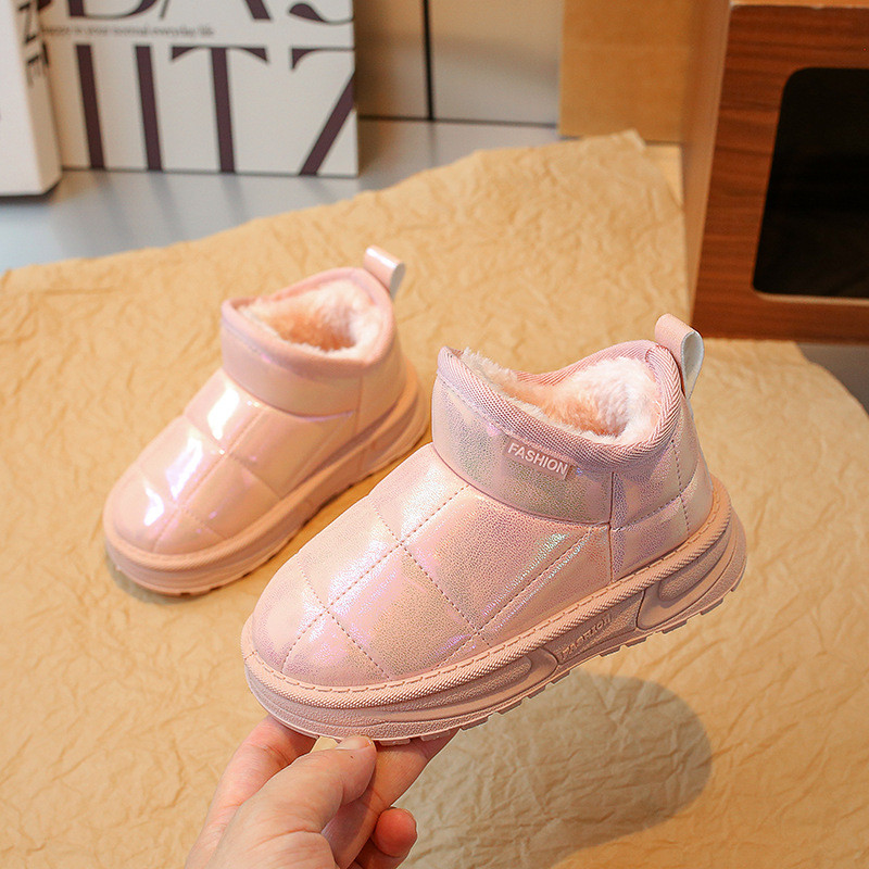 Sniego batai vaikams, 2022 m. Nauji žiemos batai su terminiais batais studentams, trumpi batai su grotelėmis, sniego batai mergaitėms G10071