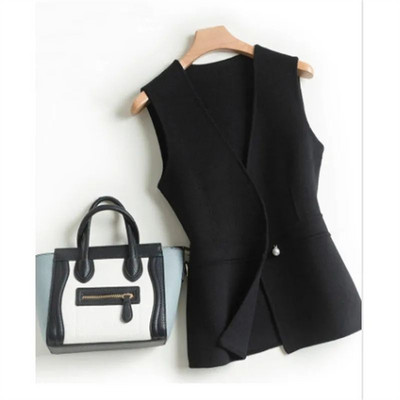 2023 m. dirbtinės ėrienos vilnos liemenės, moteriškos žieminės šiltos talpyklos, pliušinės storos liemenės, korėjietiškos striukės be rankovių, kasdieniai viršutiniai drabužiai, viršutiniai drabužiai