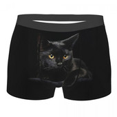 Black Cat Cute Kawaii Animal Aniamls Gaće Homme Gaćice Muško donje rublje Ventilate Shorts Bokserice