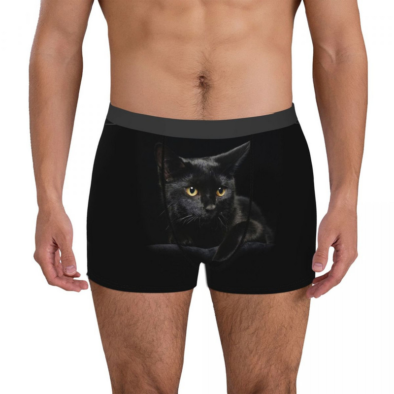 Black Cat Cute Kawaii Animal Aniamls Gaće Homme Gaćice Muško donje rublje Ventilate Shorts Bokserice