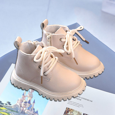 Proljeće jesen Dječje kratke čizme za dječake Djevojčice na vezanje Bebe Dječje čizme Modne čizme s platformom Bež cipele za snijeg G04161