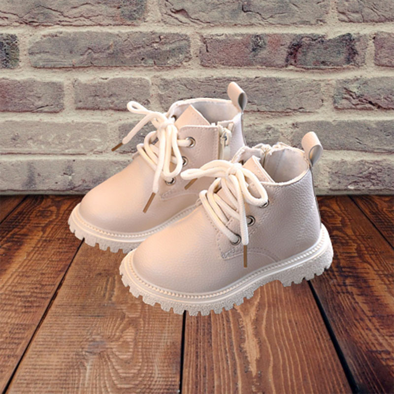 Proljeće jesen Dječje kratke čizme za dječake Djevojčice na vezanje Bebe Dječje čizme Modne čizme s platformom Bež cipele za snijeg G04161