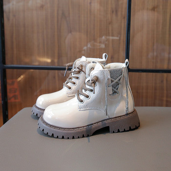 Σχεδιαστής επωνυμίας Όμορφα παιδικά παπούτσια Μπότες για κορίτσια Basic Μαύρο μπεζ Little Girl Casual Platform Παπούτσια Χειμερινά μποτάκια G09222