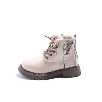 Σχεδιαστής επωνυμίας Όμορφα παιδικά παπούτσια Μπότες για κορίτσια Basic Μαύρο μπεζ Little Girl Casual Platform Παπούτσια Χειμερινά μποτάκια G09222