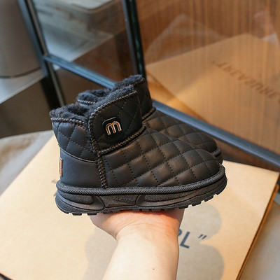 2023 m. vaikiški sniego batai žiemai, šilti pliušiniai neslystantys kūdikių batai, patogus princesės languotas aksominis medvilninis batas mergaitei G10072