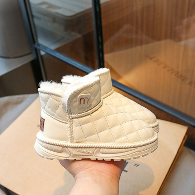 2023 m. vaikiški sniego batai žiemai, šilti pliušiniai neslystantys kūdikių batai, patogus princesės languotas aksominis medvilninis batas mergaitei G10072