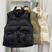 Ženski kaput od pamučnog prsluka Jesen Zima Modni prsluk bez rukava Ženske parke s podstavljenim pamukom Ženski prsluci Prsluk