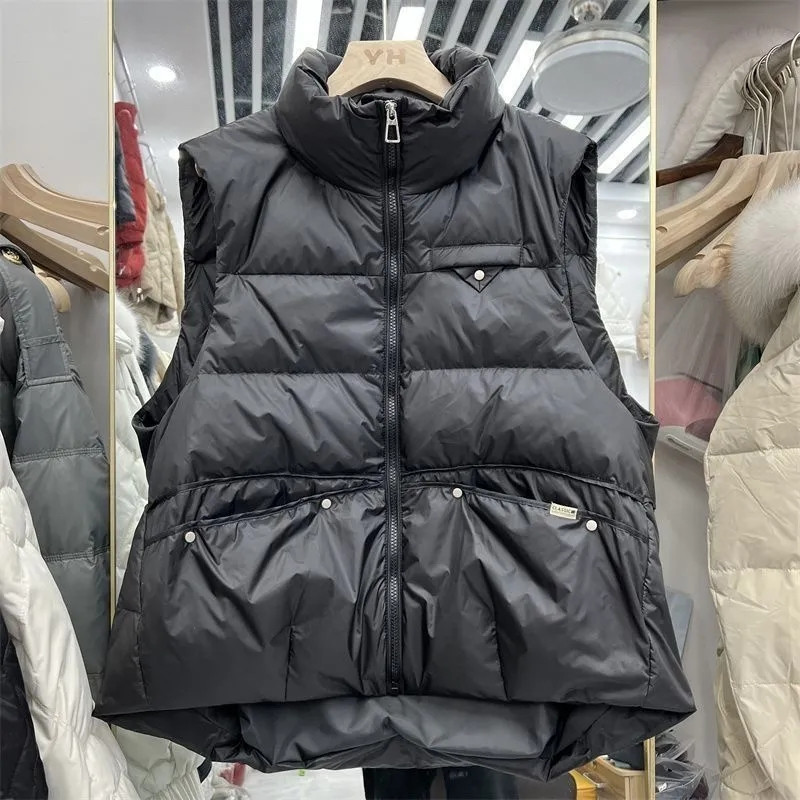 Ženski kaput od pamučnog prsluka Jesen Zima Modni prsluk bez rukava Ženske parke s podstavljenim pamukom Ženski prsluci Prsluk