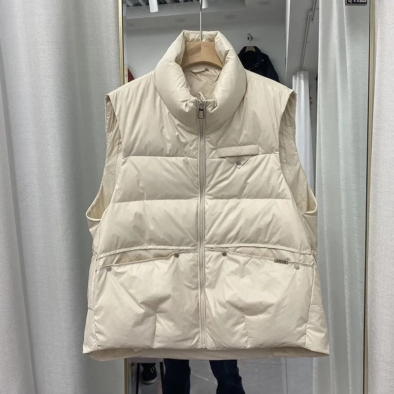 Ženski kaput od pamučnog prsluka Jesen Zima Modni prsluk bez rukava Ženske parke s podstavljenim pamukom Ženski prsluci Prsluk