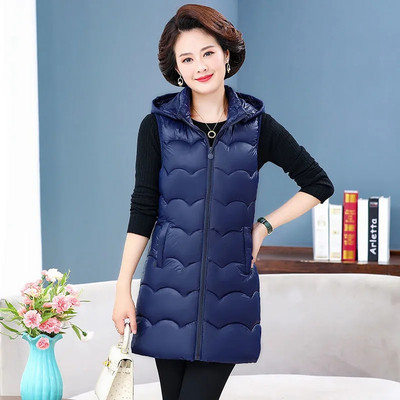 2022, toamnă iarnă, jachetă de bumbac, lungă, mijlocie, pentru femei, vestă, haină cu glugă ocazională, pardes pentru femeie, pardesiu, Chaleco Mujer 5XL
