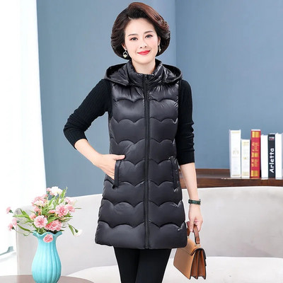 2022, toamnă iarnă, jachetă de bumbac, lungă, mijlocie, pentru femei, vestă, haină cu glugă ocazională, pardes pentru femeie, pardesiu, Chaleco Mujer 5XL