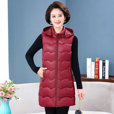 2022, toamnă iarnă, jachetă de bumbac, lungă, mijlocie, pentru femei, vestă, haină cu glugă ocazională, pardes pentru femeie, pardesiu, Chaleco Mujer 5XL