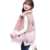 Jesenná zimná bunda pre ženy NOVÁ hrubá páperová bavlnená vesta s jahňacím vlasom, krátka bunda bez rukávov, dámska vesta