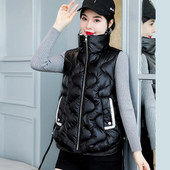 2022 m. nauja pūkinė medvilninė liemenė Moteriška striukė be rankovių paminkštinta liemenė viršutiniai drabužiai rudens žiemos liemenė, moteriška liemenė Chaleco Mujer